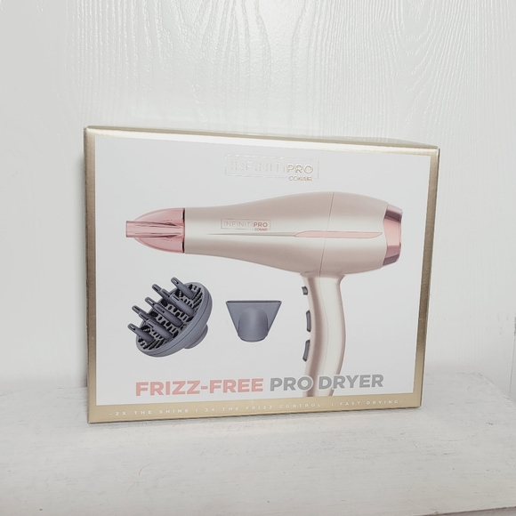 Conair InfinitiPro Frizz-Free Collection Rose Gold Hair Dryer  NEW - Picture 1 of 6